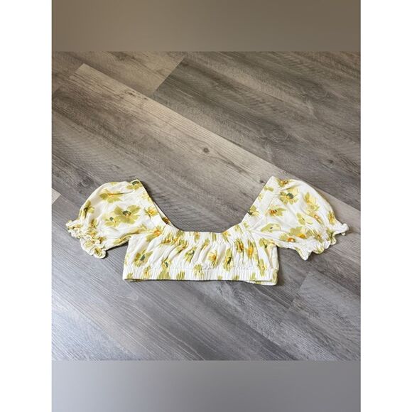 12th Tribe Floral Feminine Elastic Crop Top Small Festival Edgy - Picture 7 of 12